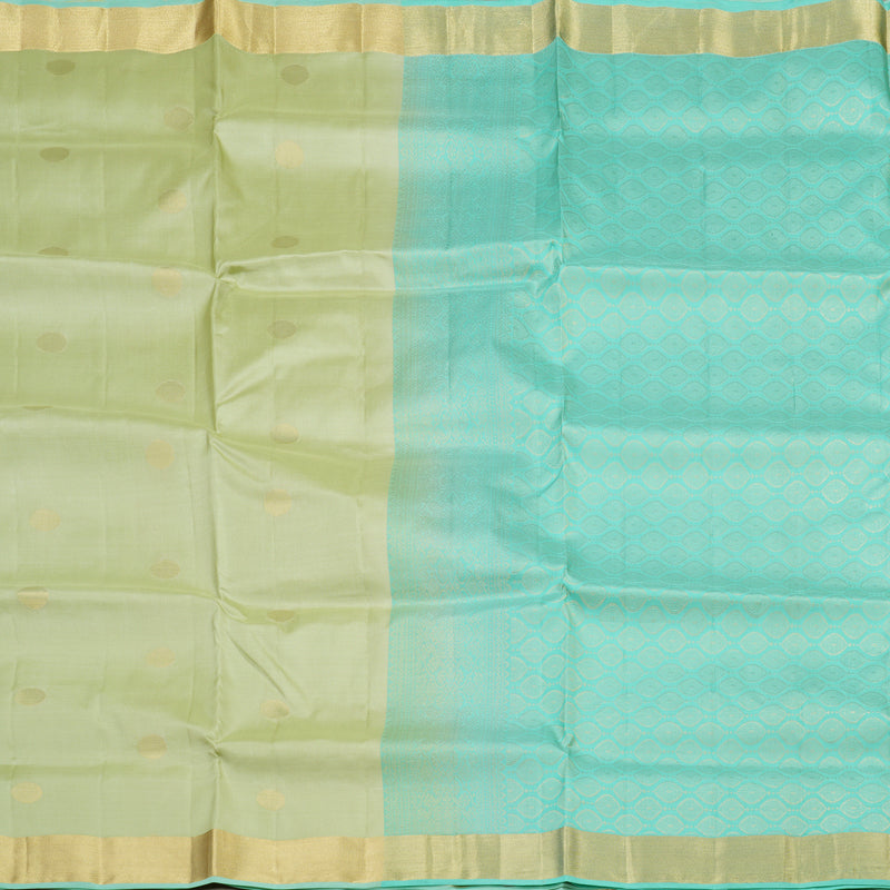 Hayagrivas Handloom Soft Silk Saree in Graceful Light Elaichi Green KBE379E1-4