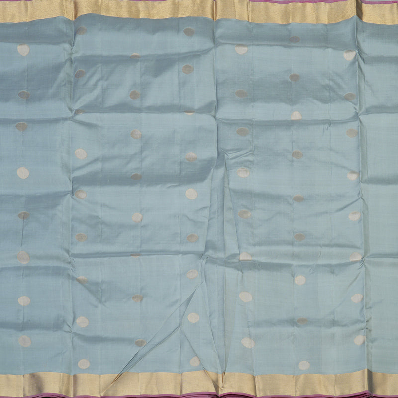 Hayagrivas Handloom Soft Silk Saree in Eye-catching Silver Grey KBE379E1-6