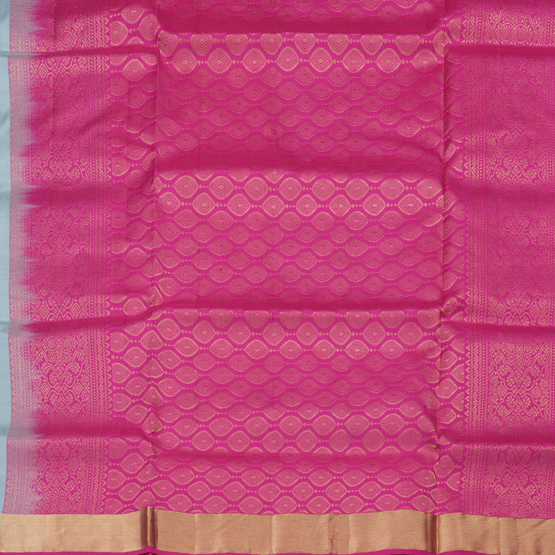 Hayagrivas Handloom Soft Silk Saree in Eye-catching Silver Grey KBE379E1-6