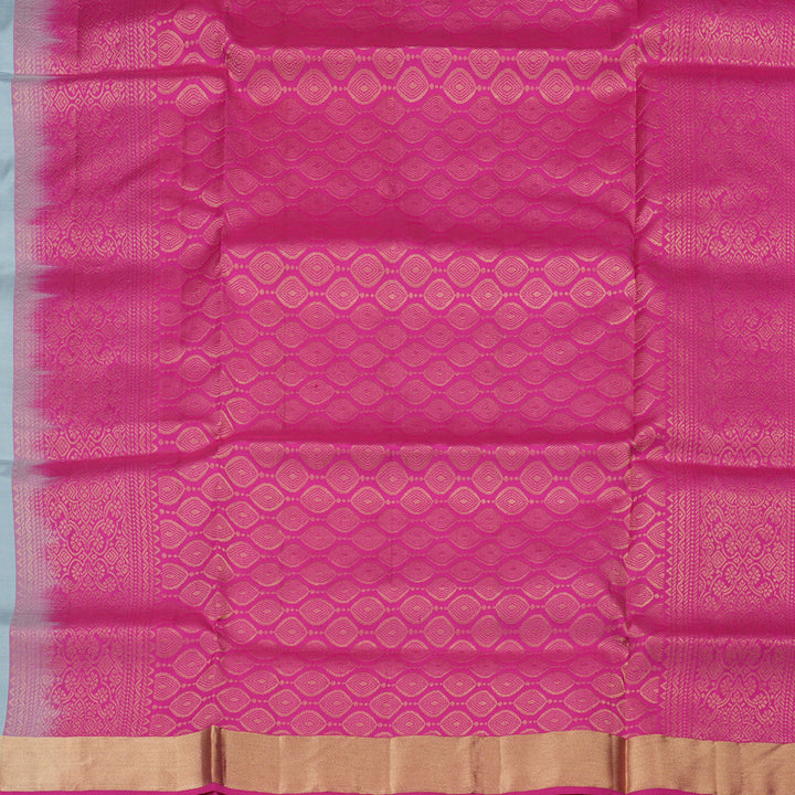 Hayagrivas Handloom Soft Silk Saree in Eye-catching Silver Grey KBE379E1-6