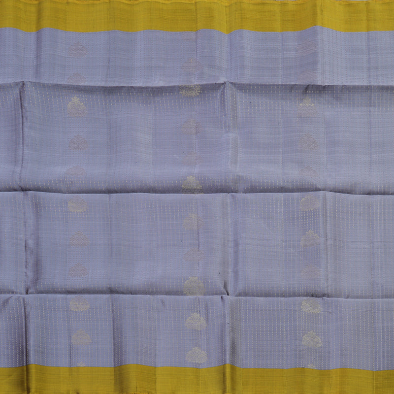 Hayagrivas Pure Soft Silk Saree in delicate Lilac with Olive Yellow KBE379E3-6