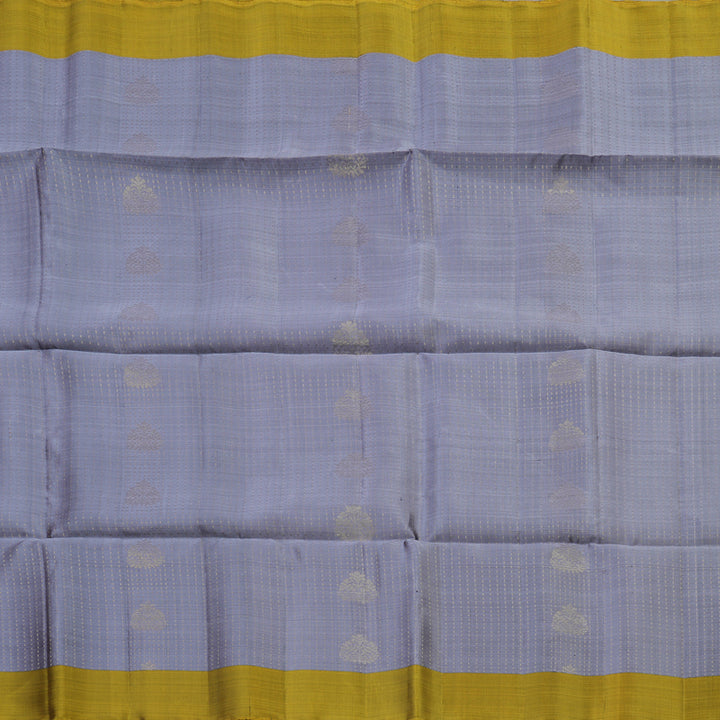 Hayagrivas Pure Soft Silk Saree in delicate Lilac with Olive Yellow KBE379E3-6