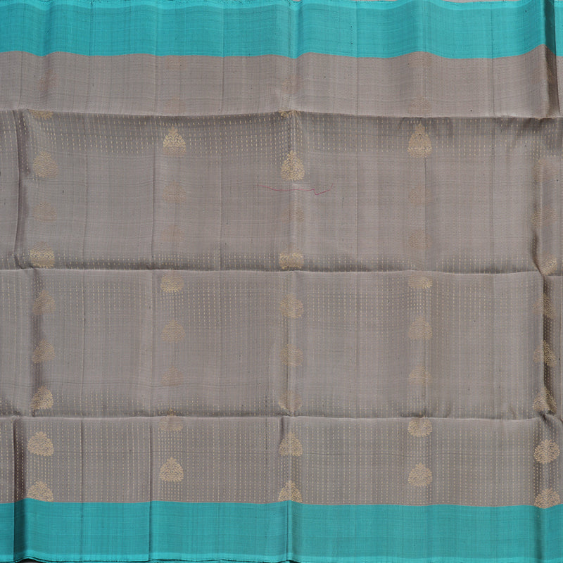 Hayagrivas Pure Soft Silk Saree in Teal with Ash Grey KBE379E3-9