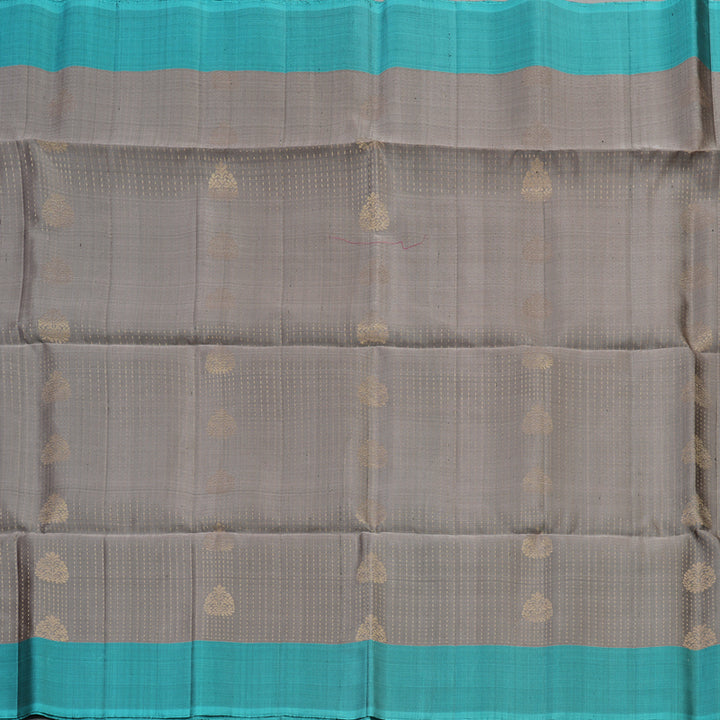 Hayagrivas Pure Soft Silk Saree in Teal with Ash Grey KBE379E3-9