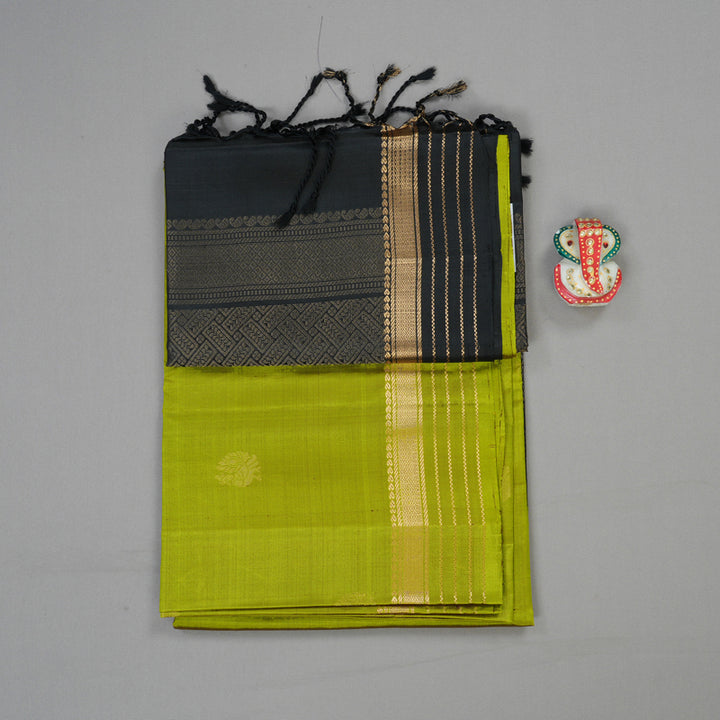 Hayagrivas Handloom Soft Silk Saree in Refreshing Olive Green KBE379E5-1