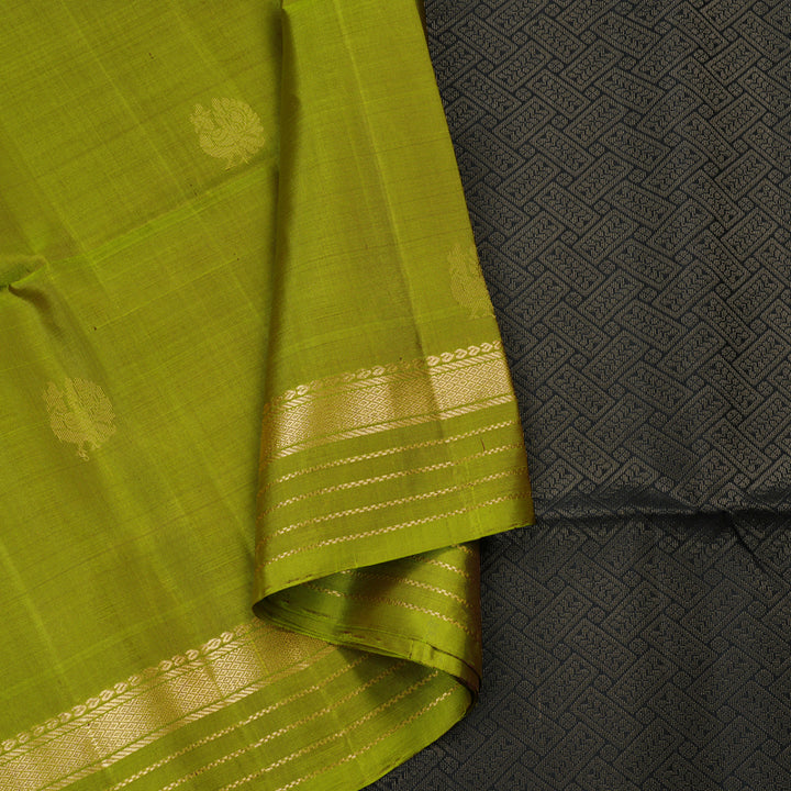 Hayagrivas Handloom Soft Silk Saree in Refreshing Olive Green KBE379E5-1