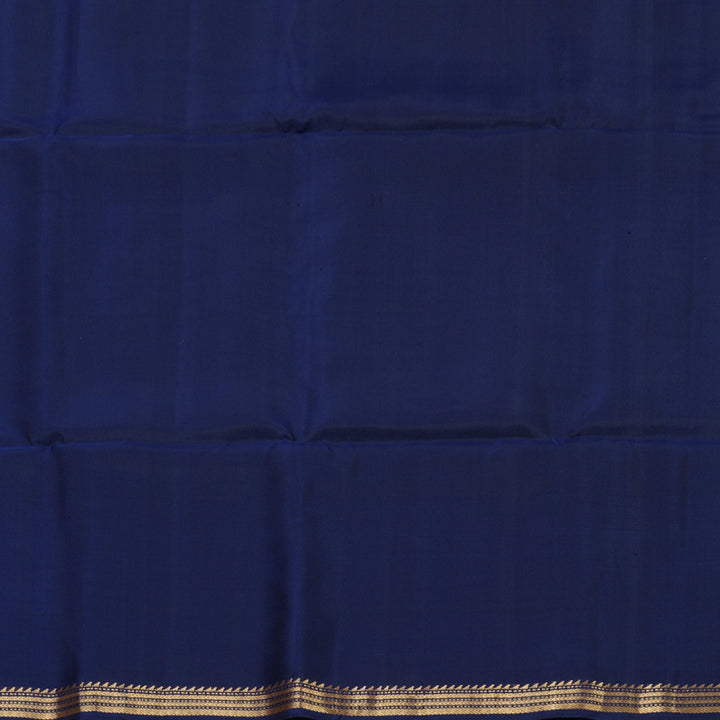 Hayagrivas Handloom Soft Silk Saree in Vintage Dark Blue KBE379E5-6