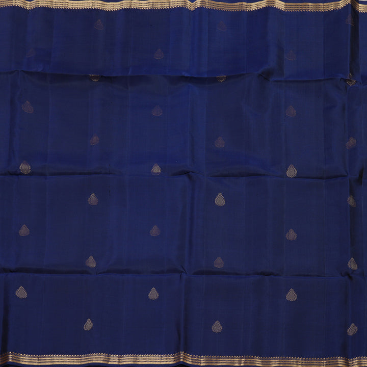 Hayagrivas Handloom Soft Silk Saree in Vintage Dark Blue KBE379E5-6