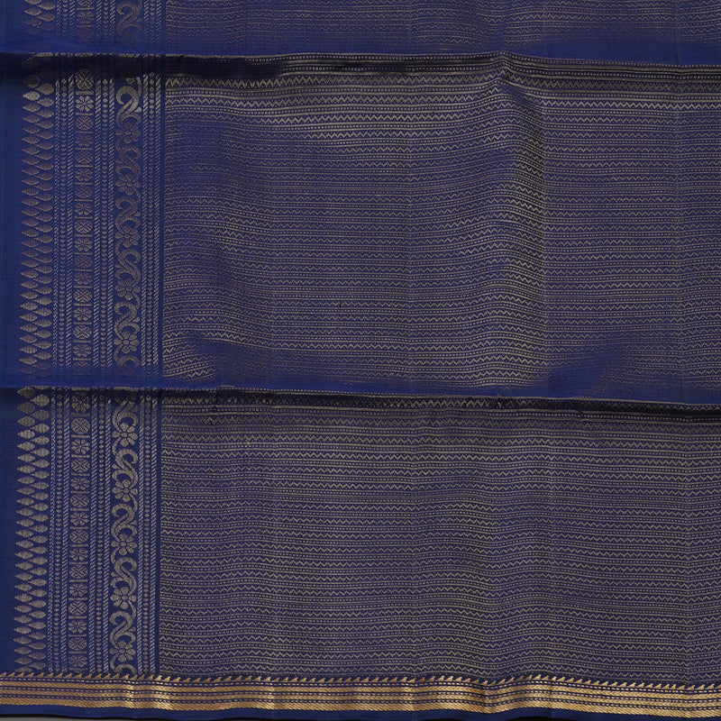 Hayagrivas Handloom Soft Silk Saree in Vintage Dark Blue KBE379E5-6