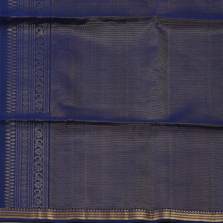 Hayagrivas Handloom Soft Silk Saree in Vintage Dark Blue KBE379E5-6