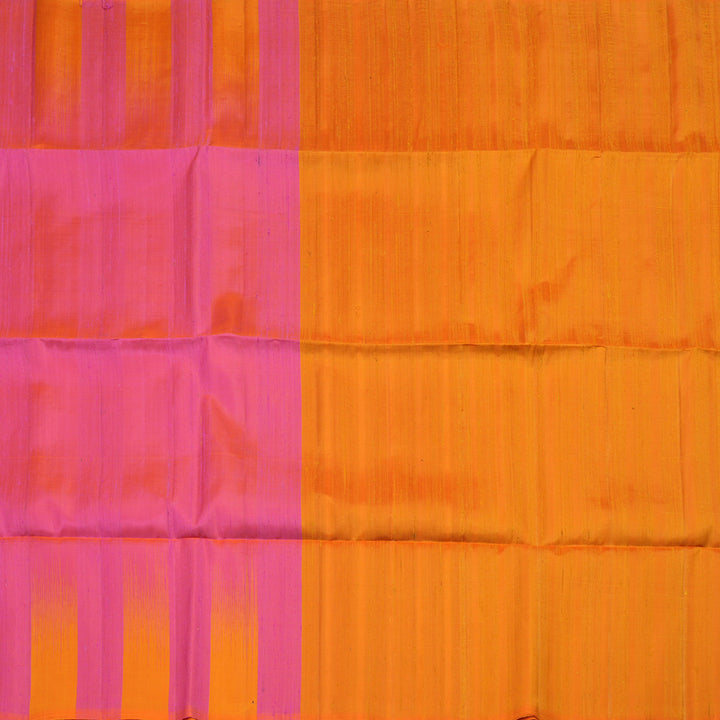 Hayagrivas Pure Soft Silk Saree in Vibrant Pink with Orange KBE380E1-1