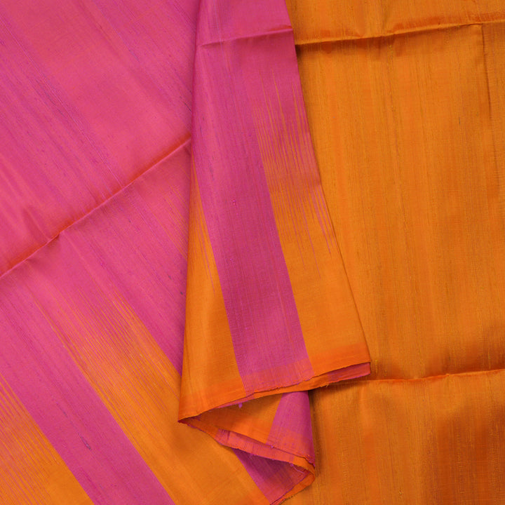 Hayagrivas Pure Soft Silk Saree in Vibrant Pink with Orange KBE380E1-1