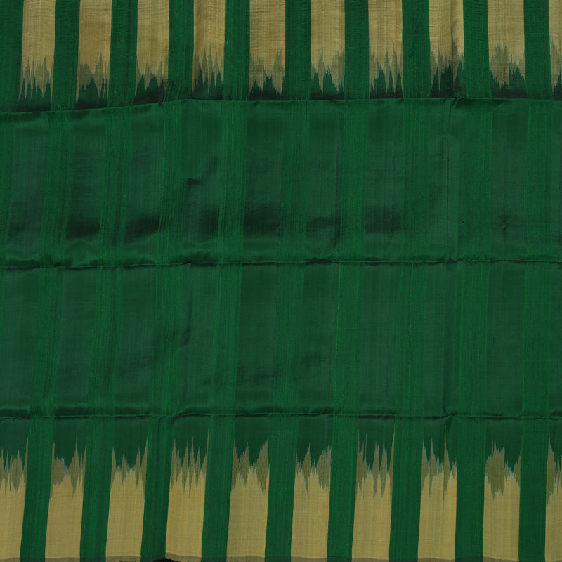 Hayagrivas Handloom Soft Silk Saree in Deep-hued Bottle Green KBE380E1-13