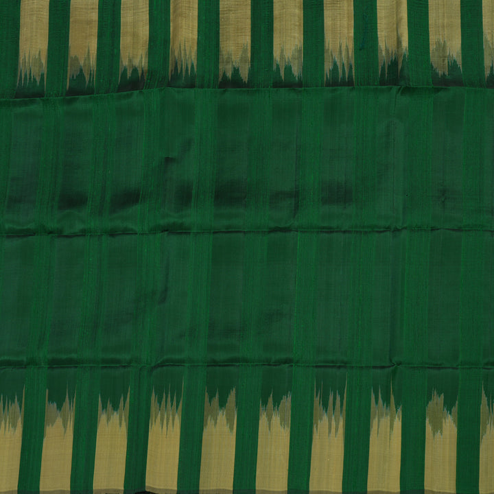 Hayagrivas Handloom Soft Silk Saree in Deep-hued Bottle Green KBE380E1-13