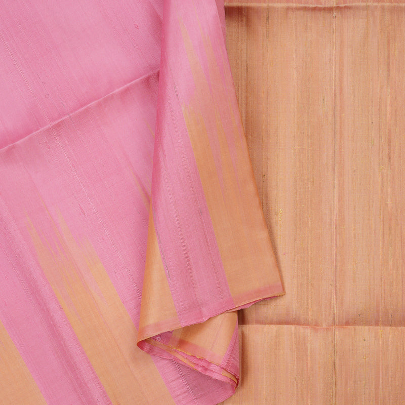 Hayagrivas Handloom kanjivaram soft silk saree in Baby pink with sandal  KBE380E1-24