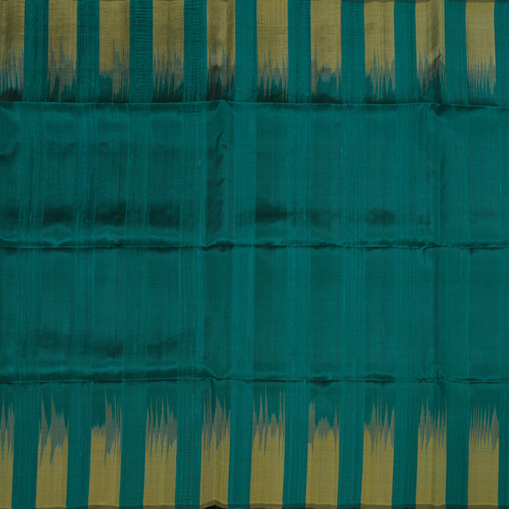Hayagrivas Handloom kanjivaram Soft silk saree in teal blue with ash grey KBE380E1-42