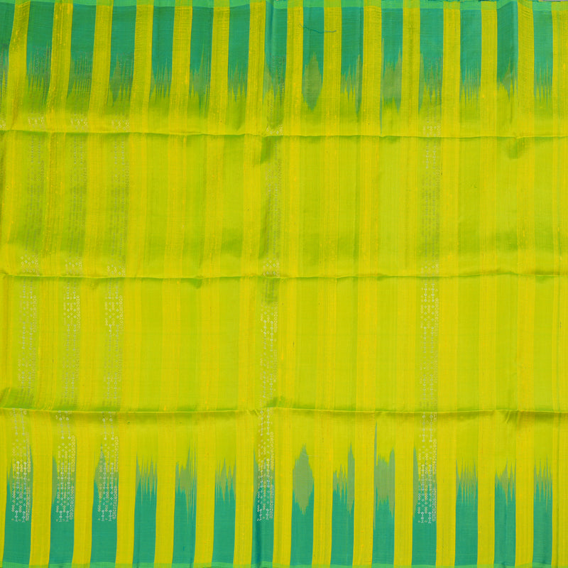 Hayagrivas Pure Soft Silk Saree in Neon Yellow with Pastel green KBE380E3-11