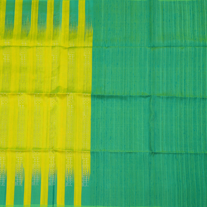 Hayagrivas Pure Soft Silk Saree in Neon Yellow with Pastel green KBE380E3-11