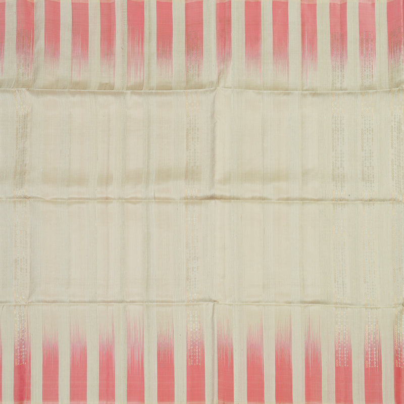 Hayagrivas Handloom kanjivaram soft silk saree in Half white with baby pink KBE380E3-8