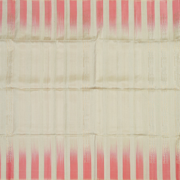 Hayagrivas Handloom kanjivaram soft silk saree in Half white with baby pink KBE380E3-8