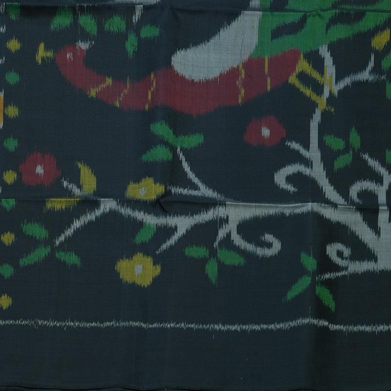 Hayagrivas Handloom Soft Silk Saree in Bold Black KBE382E1-6
