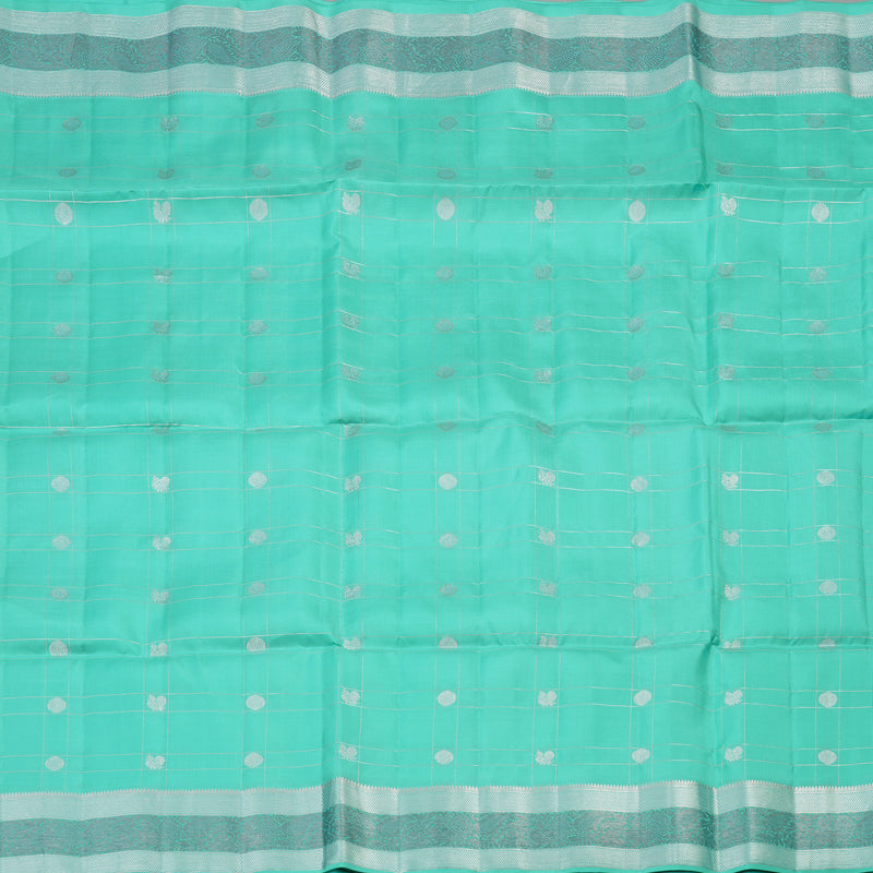 Hayagrivas Handloom Kanjivaram soft silk saree in Sky blue KBE383E2-4
