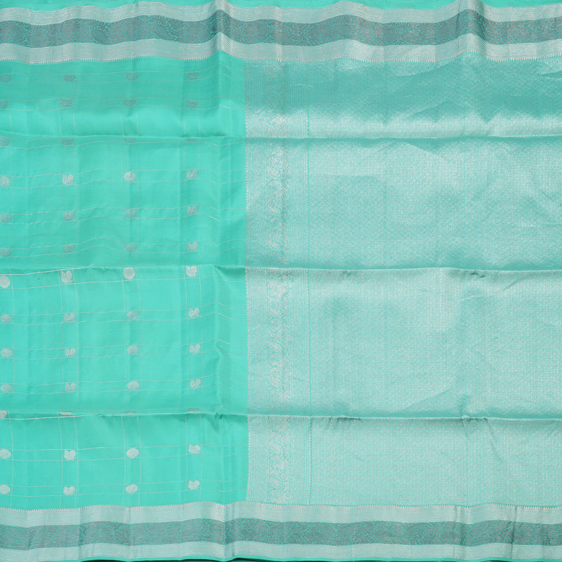 Hayagrivas Handloom Kanjivaram soft silk saree in Sky blue KBE383E2-4