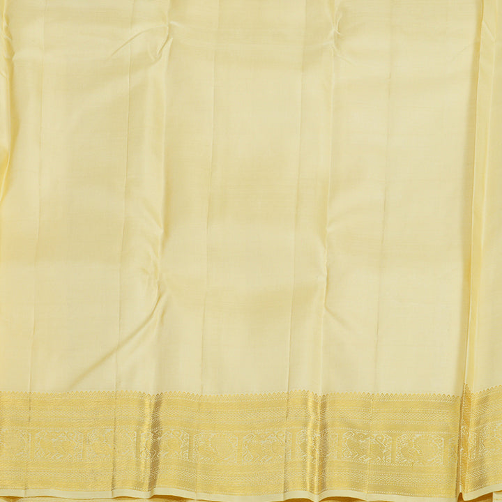 Hayagrivas Handloom Pure Kanjivaram Silk Saree in Graceful Sandal KBE384E15-2