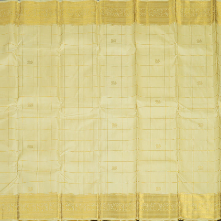 Hayagrivas Handloom Pure Kanjivaram Silk Saree in Graceful Sandal KBE384E15-2