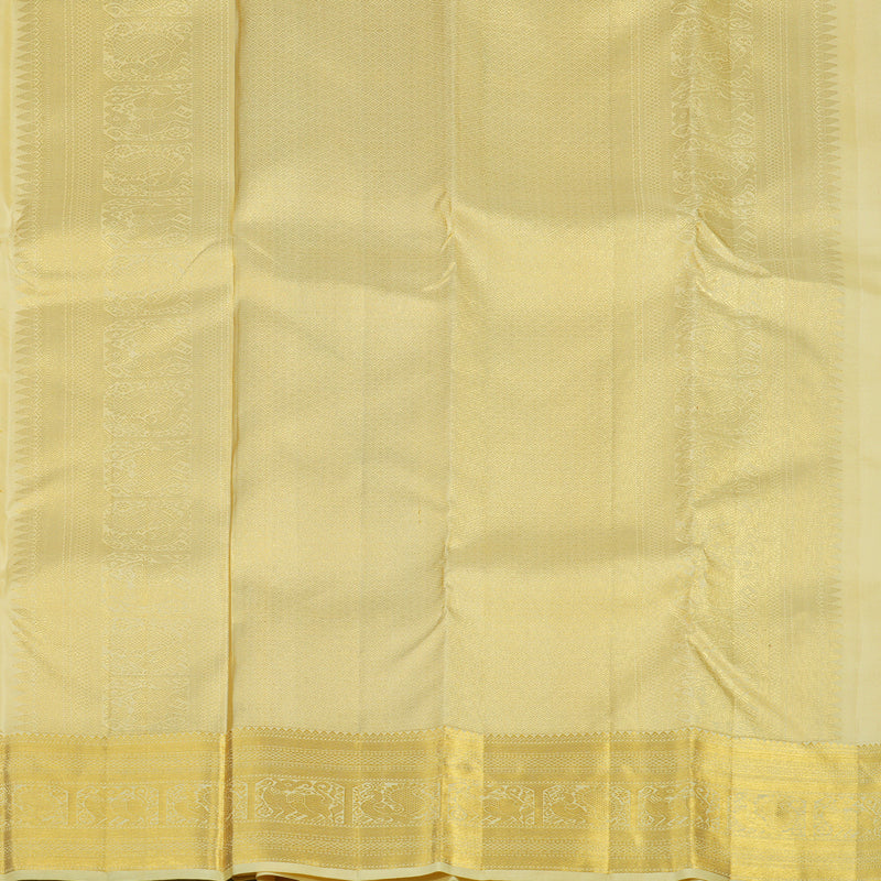 Hayagrivas Handloom Pure Kanjivaram Silk Saree in Graceful Sandal KBE384E15-2