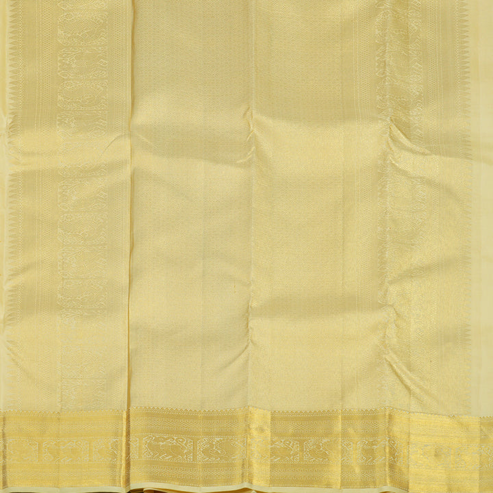 Hayagrivas Handloom Pure Kanjivaram Silk Saree in Graceful Sandal KBE384E15-2