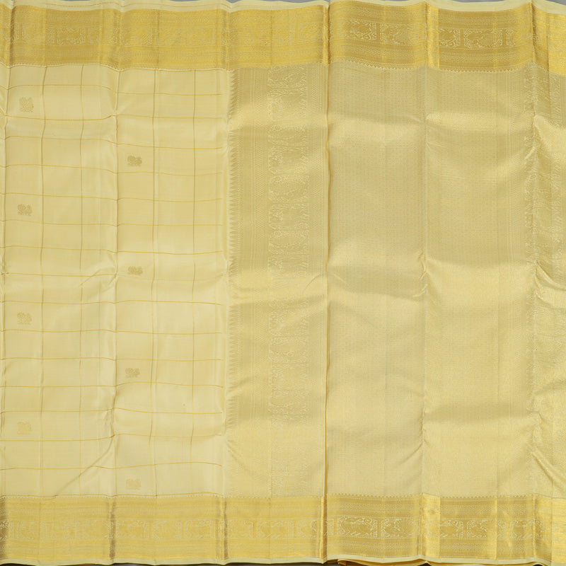 Hayagrivas Handloom Pure Kanjivaram Silk Saree in Graceful Sandal KBE384E15-2