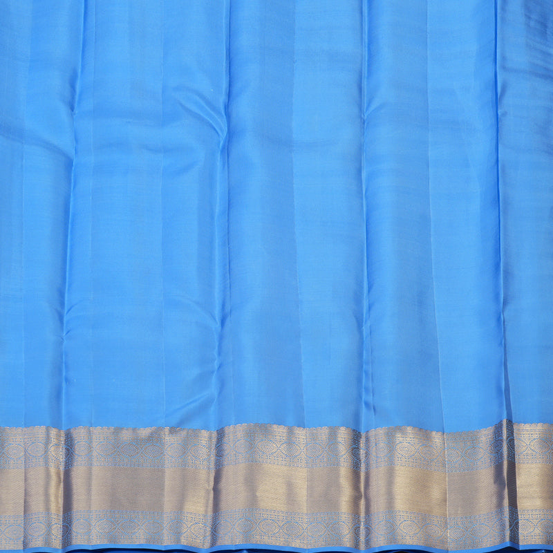 Hayagrivas Handloom Pure Kanjivaram Silk Saree in Ethereal Sky Blue KBE384E21-1