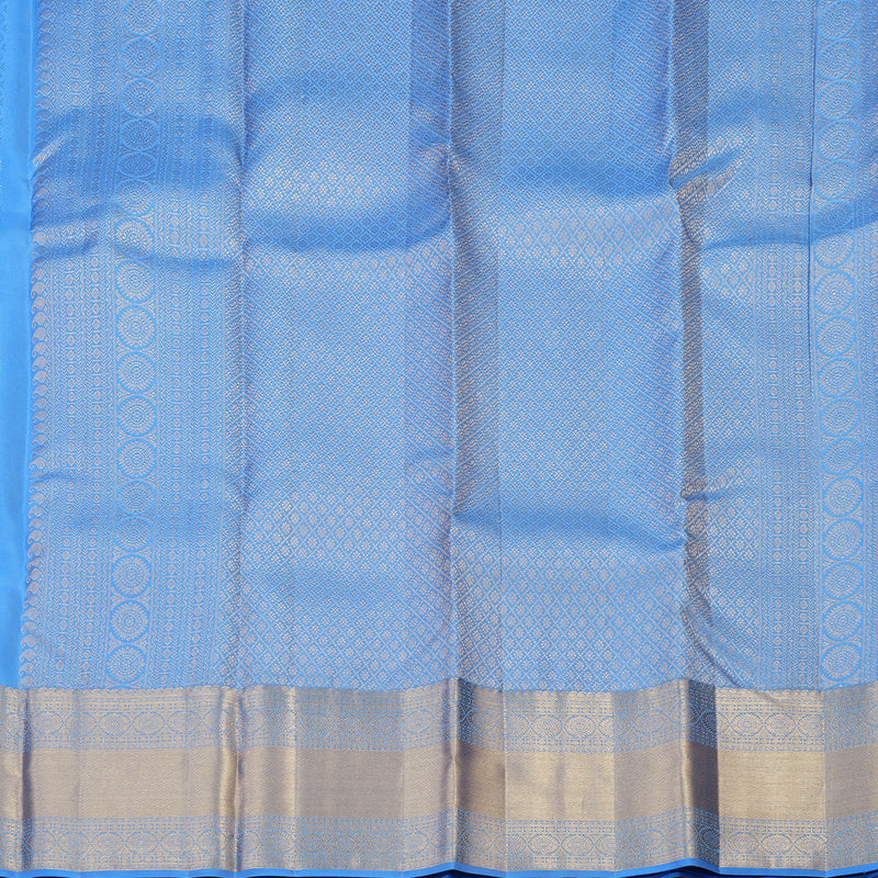 Hayagrivas Handloom Pure Kanjivaram Silk Saree in Ethereal Sky Blue KBE384E21-1