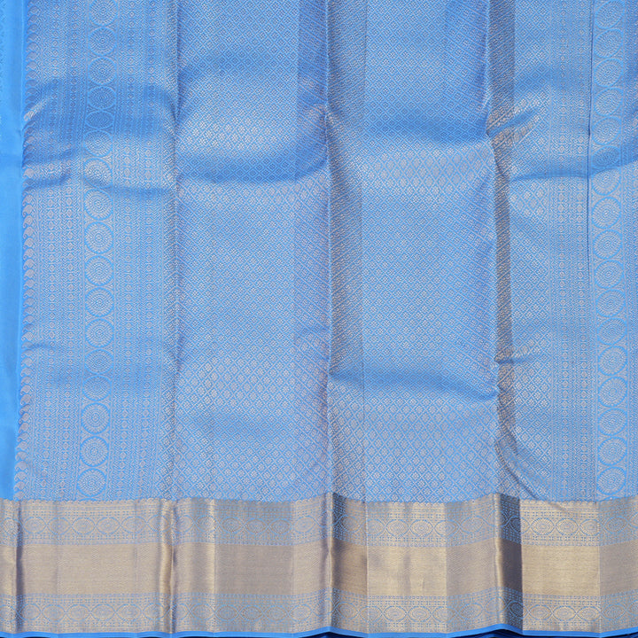 Hayagrivas Handloom Pure Kanjivaram Silk Saree in Ethereal Sky Blue KBE384E21-1