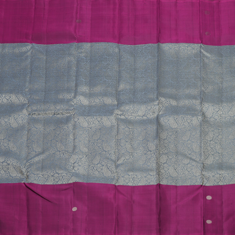 Hayagrivas Handloom Pure Kanjivaram Silk Saree in Enchanting Dark Grey KBE384E25-1