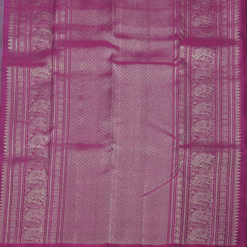 Hayagrivas Handloom Pure Kanjivaram Silk Saree in Enchanting Dark Grey KBE384E25-1