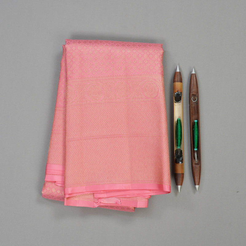 Hayagrivas Handloom Pure Kanjivaram Silk Saree in Charming Baby Pink KBE385E1-12