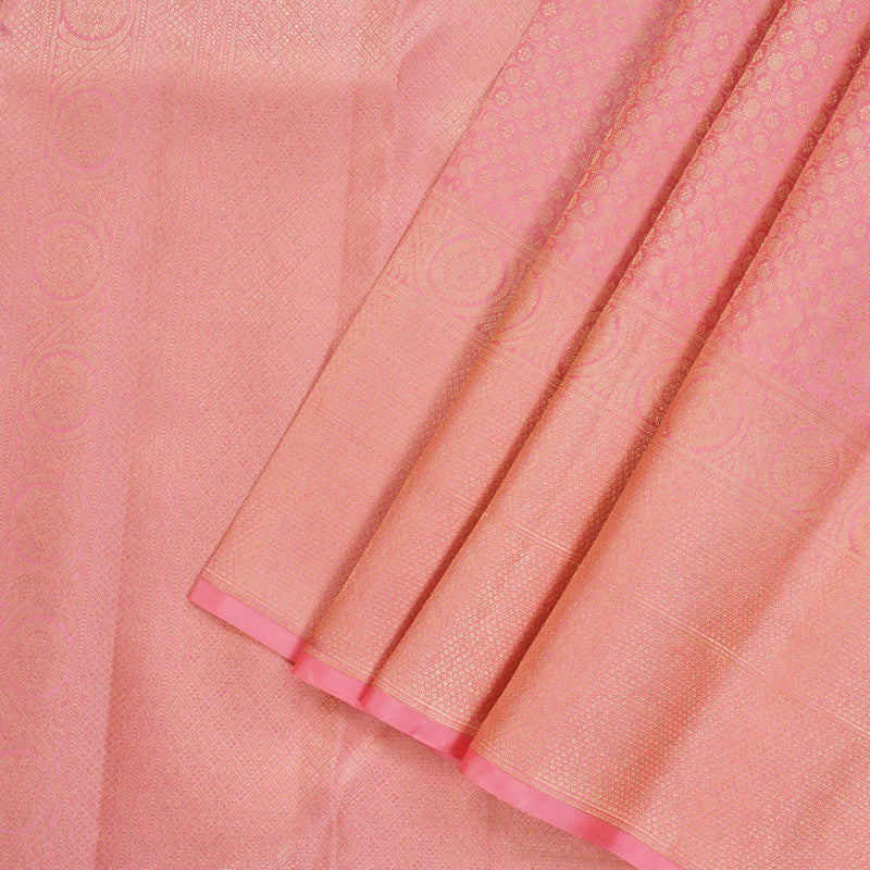 Hayagrivas Handloom Pure Kanjivaram Silk Saree in Charming Baby Pink KBE385E1-12