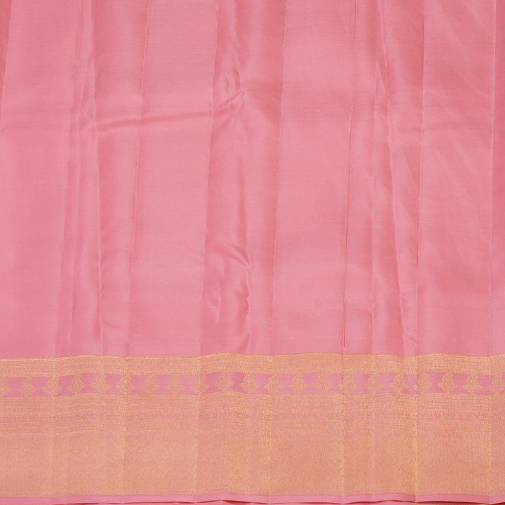 Hayagrivas Handloom Pure Kanjivaram Silk Saree in Graceful Peach Pink KBE385E1-13