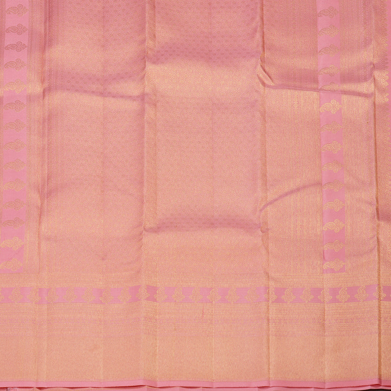 Hayagrivas Handloom Pure Kanjivaram Silk Saree in Graceful Peach Pink KBE385E1-13