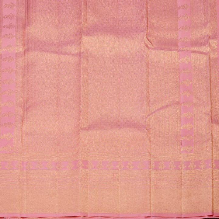 Hayagrivas Handloom Pure Kanjivaram Silk Saree in Graceful Peach Pink KBE385E1-13
