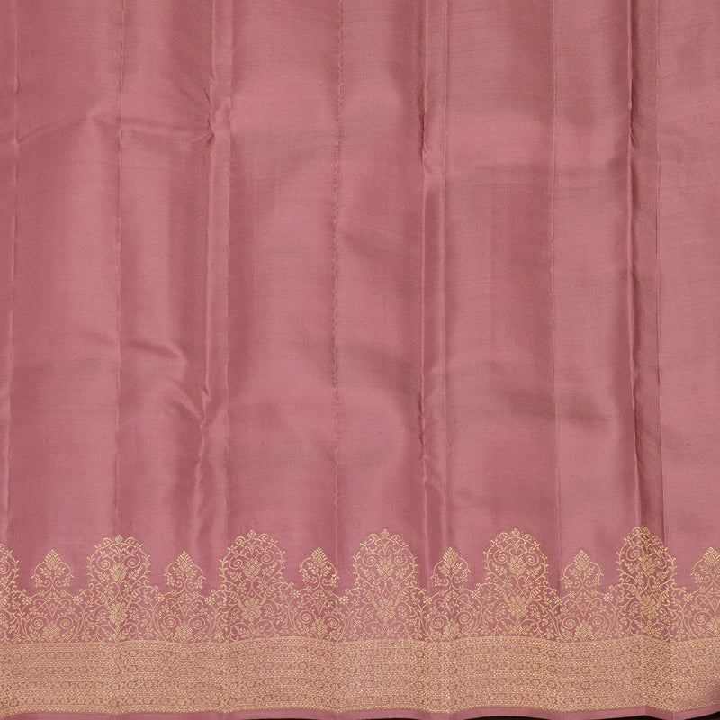 Hayagrivas Handloom Pure Kanjivaram Silk Saree in Enchanting Rosewood Pink KBE385E1-5