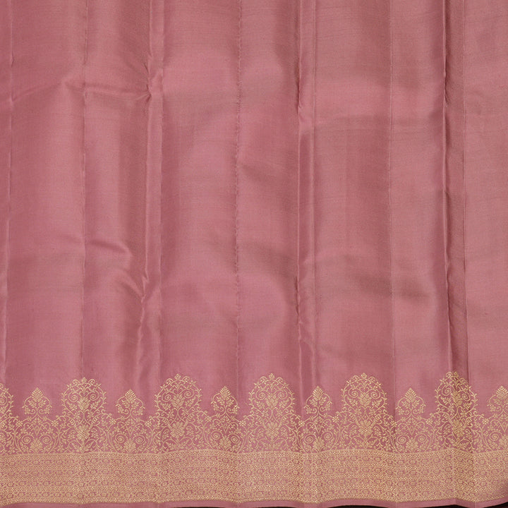 Hayagrivas Handloom Pure Kanjivaram Silk Saree in Enchanting Rosewood Pink KBE385E1-5