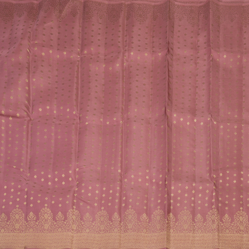 Hayagrivas Handloom Pure Kanjivaram Silk Saree in Enchanting Rosewood Pink KBE385E1-5