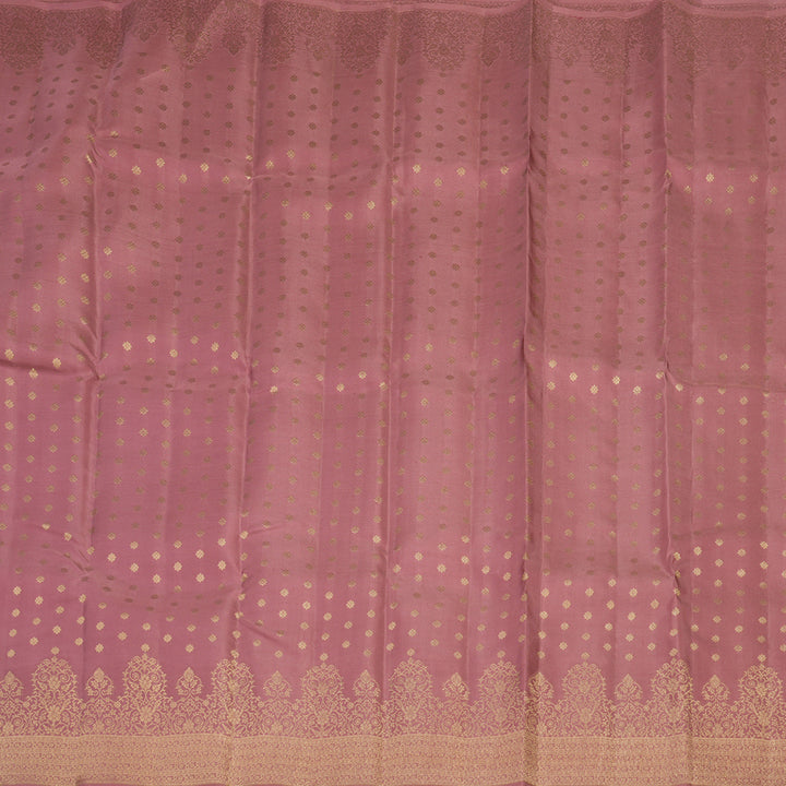 Hayagrivas Handloom Pure Kanjivaram Silk Saree in Enchanting Rosewood Pink KBE385E1-5