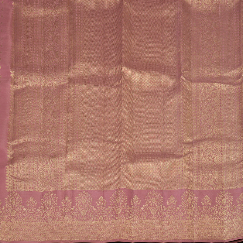 Hayagrivas Handloom Pure Kanjivaram Silk Saree in Enchanting Rosewood Pink KBE385E1-5