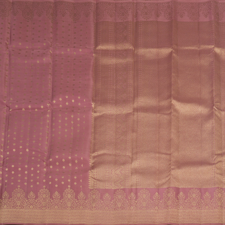Hayagrivas Handloom Pure Kanjivaram Silk Saree in Enchanting Rosewood Pink KBE385E1-5