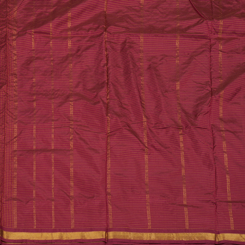 Hayagrivas Handloom Kanjivaram Nine yards silk saree in Maroon KBE393E1-3