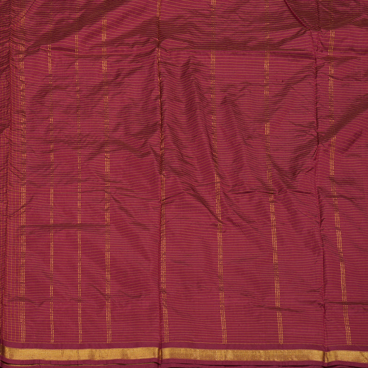 Hayagrivas Handloom Kanjivaram Nine yards silk saree in Maroon KBE393E1-3
